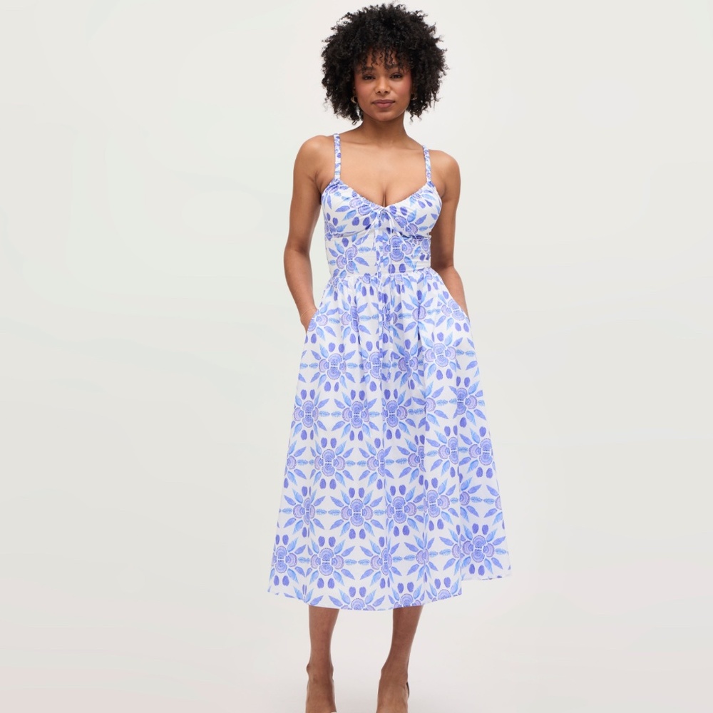 NWT - Hill House Home Juliana Dress in Blue Shell Mosaic